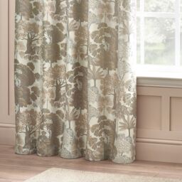 Wylder Nature Woodlands Jacquard Room Darkening Eyelet Curtains in Natural - Size: 229 cm width x 183 cm drop - thumbnail 6
