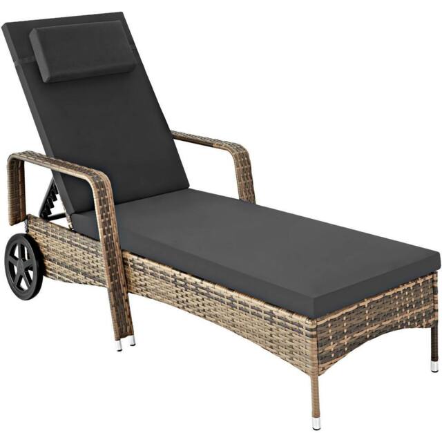 tectake Sun Lounger Caspian - Size: 1 Seater - image 1