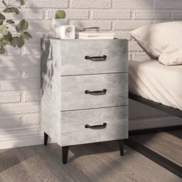 Berkfield Home Bedside Cabinet Concrete Grey 40x40x66 cm Engineered Wood - Size: 40 x 40 x 66 cm - thumbnail 1