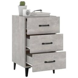 Berkfield Home Bedside Cabinet Concrete Grey 40x40x66 cm Engineered Wood - Size: 40 x 40 x 66 cm - thumbnail 6