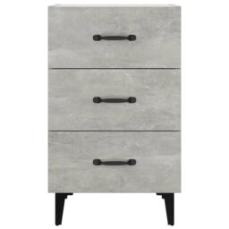 Berkfield Home Bedside Cabinet Concrete Grey 40x40x66 cm Engineered Wood - Size: 40 x 40 x 66 cm - thumbnail 3