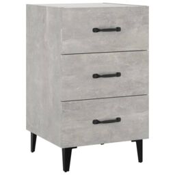 Berkfield Home Bedside Cabinet Concrete Grey 40x40x66 cm Engineered Wood - Size: 40 x 40 x 66 cm - thumbnail 2