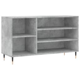 Berkfield Home Shoe Cabinet Concrete Grey 102x36x60 cm Engineered Wood - Size: 102 x 36 x 60 cm - thumbnail 3