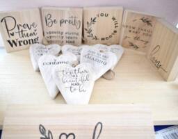 Amaya Rose Ltd Prove Them Wrong Solid Wood Freestanding Plaque. Uplifting Shelf Décor in Beige - thumbnail 9