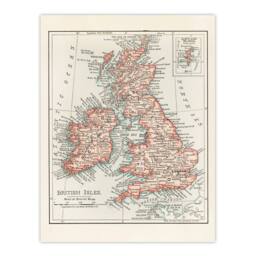 Artery8 Rand Mcnally & Co Framed Wall Art Vintage 1900 British Isles Map in White - Size: A4 - thumbnail 3