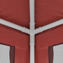 Berkfield Home Party Tent with 4 Mesh Sidewalls Red 3x3 m HDPE - thumbnail 6
