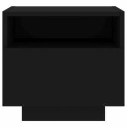Berkfield Home Bedside Cabinet with LED Lights Black 40x39x37 cm - Size: 40 x 39 x 37 cm - thumbnail 7