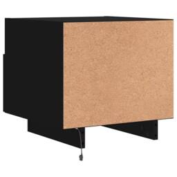 Berkfield Home Bedside Cabinet with LED Lights Black 40x39x37 cm - Size: 40 x 39 x 37 cm - thumbnail 9