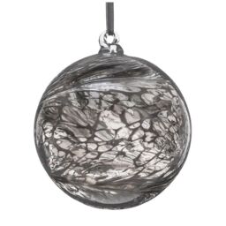 Sienna Glass 10cm Friendship Ball Happy 100th Birthday in Silver - thumbnail 3