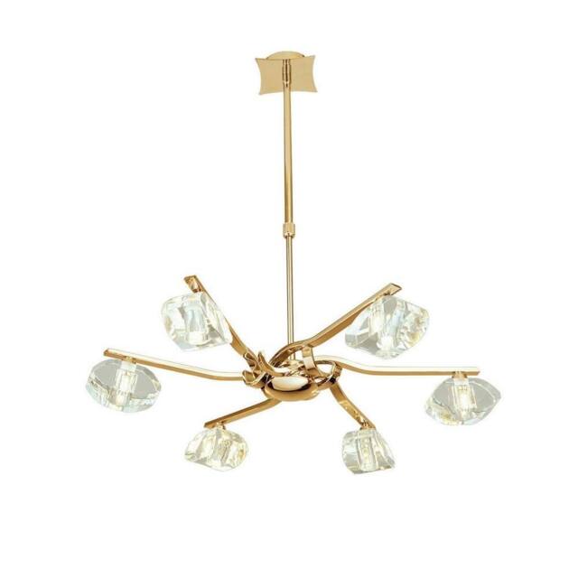 Netlighting Alfa Telescopic Semi Flush Convertible 6 Light G9 French Gold - image 1