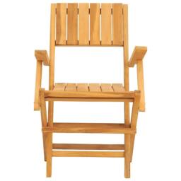 Berkfield Home Folding Garden Chairs 4 pcs 55x61x90 cm Solid Wood Teak in Brown - Size: 55 x 61 x 90 cm - thumbnail 3