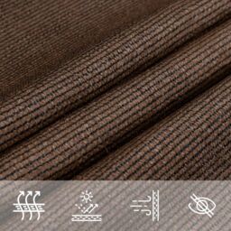 Berkfield Home Sunshade Sail 160 g/m¬≤ Brown 7x7 m HDPE - thumbnail 7