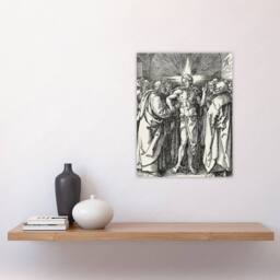 "Artery8 Doubting Thomas Bible Scene Albrecht Durer Wall Art Poster Print in White - Size: W12"" x H16""" - thumbnail 4