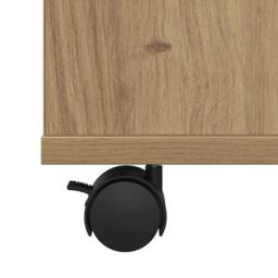 Berkfield Home Rolling Cabinet Artisan Oak 60x53x72 cm Engineered Wood in Brown - Size: 60 x 53 x 72 cm - thumbnail 8
