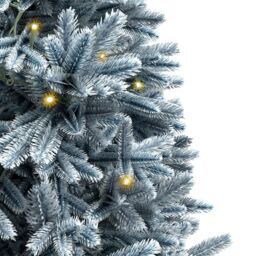Charles Bentley Luxury 7ft Pre-Lit Faux Hinged Snowy Christmas Tree in White - thumbnail 5