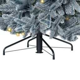 Charles Bentley Luxury 7ft Pre-Lit Faux Hinged Snowy Christmas Tree in White - thumbnail 6