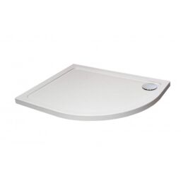 Clifton 900mm x 760mm OFFSET Quadrant Shower Tray - RIGHT- STONE RESIN in White