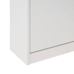 Wyld and Coco Shoe Storage Cabinet - White MDF 2 Compartments - thumbnail 8