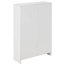 Wyld and Coco Shoe Storage Cabinet - White MDF 2 Compartments - thumbnail 6