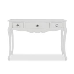 Statement Furniture Juliette Dressing Table Set with Crystal Handles (with Stool & Mirror) in White - thumbnail 3