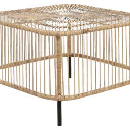 Wyld and Coco Outdoor Rattan Coffee Table Natural Powder Coat Handmade Boho Style - thumbnail 2