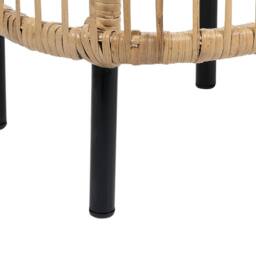 Wyld and Coco Outdoor Rattan Coffee Table Natural Powder Coat Handmade Boho Style - thumbnail 6