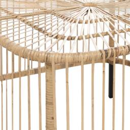 Wyld and Coco Outdoor Rattan Coffee Table Natural Powder Coat Handmade Boho Style - thumbnail 5