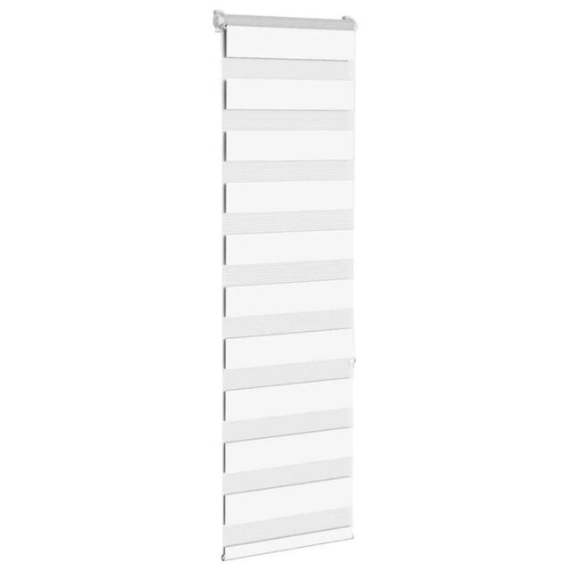 Berkfield Home Elegant Zebra Blind White 50x150 cm Fabric Width 45.9 cm Polyester - image 1