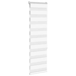 Berkfield Home Elegant Zebra Blind White 50x150 cm Fabric Width 45.9 cm Polyester - thumbnail 1