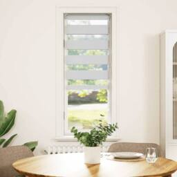 Berkfield Home Elegant Zebra Blind White 50x150 cm Fabric Width 45.9 cm Polyester - thumbnail 3