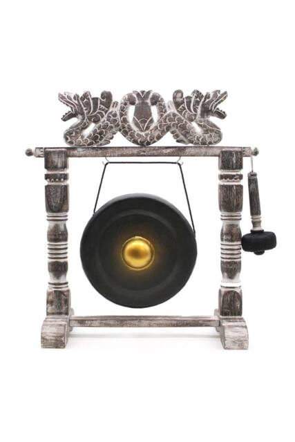 KDMD Healing Bali Gong with Stand-25cm Black, Handmade, Musical & Decorative in Black - image 1