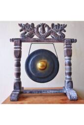 KDMD Healing Bali Gong with Stand-25cm Black, Handmade, Musical & Decorative in Black - thumbnail 7