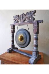 KDMD Healing Bali Gong with Stand-25cm Black, Handmade, Musical & Decorative in Black - thumbnail 9