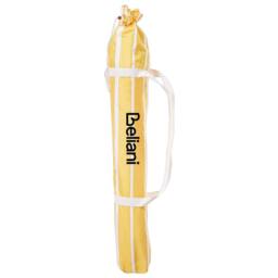 Wyld and Coco Garden Parasol 150 cm Round Beech Wood Pole Tilt Yellow and White UV - thumbnail 9