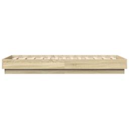 Berkfield Home Durable Bed Frame without Mattress Sonoma Oak 90x190 cm Single En in Light Brown - thumbnail 5