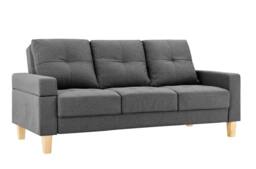 Home Detail Victoria Fabric Sofa Bed With Tufted Detail Removable Armrests & Wooden Legs in Charcoal - thumbnail 2