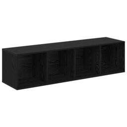 Berkfield Home Wall-mounted with Storage 2 pcs Black oak 37 x 37 x 142.5 cm Engineered wood - thumbnail 5