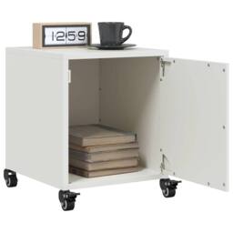 Berkfield Home Bedside Cabinet White 36x39x43.5 cm Steel - thumbnail 5