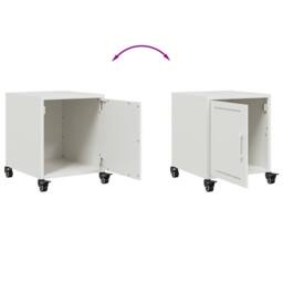 Berkfield Home Bedside Cabinet White 36x39x43.5 cm Steel - thumbnail 9