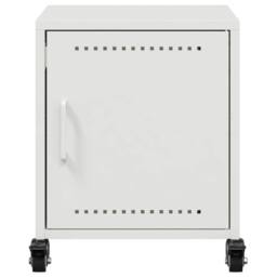 Berkfield Home Bedside Cabinet White 36x39x43.5 cm Steel - thumbnail 6