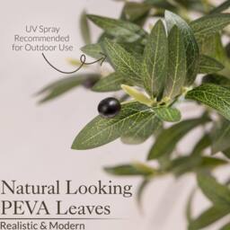 Christow Artificial Olive Tree Realistic Leaves Olives Indoor Outdoor 4-6ft - Size: 4ft - thumbnail 3