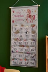Personalised Memento Company Women's Personalised Unicorn Christmas Advent Calendar in Grey - thumbnail 4