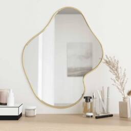 Berkfield Home Wall Mirror Gold 60x50 cm - thumbnail 2