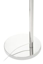 Orsina Nickel Finish Floor Lamp, Arched Metal Frame with Black Shade, Modern Tall Standing Lamp for Living Room - thumbnail 5