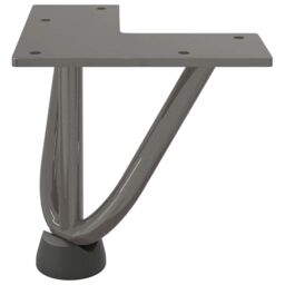 Berkfield Home Hairpin Table Legs 4 pcs Natural Steel 10 cm Solid Steel in Brown - thumbnail 5