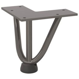 Berkfield Home Hairpin Table Legs 4 pcs Natural Steel 10 cm Solid Steel in Brown - thumbnail 4