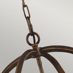 Netlighting Yarmouth 6 Light Pendant Painted Aged Brass in Yellow - thumbnail 4