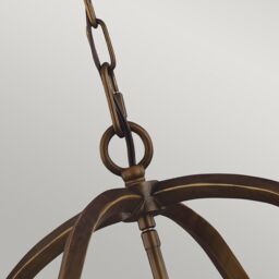 Netlighting Yarmouth 6 Light Pendant Painted Aged Brass in Yellow - thumbnail 3