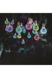 KDMD Warm White Crackled Coloured Bulbs LED Solar Lights 3.8m - thumbnail 2