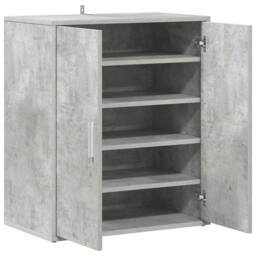 Berkfield Home Shoe Cabinet Concrete Grey 60x35x70 cm Engineered Wood - Size: 60 x 35 x 70 cm - thumbnail 6